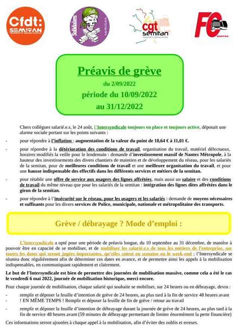 Préavis de grève pour les transports en commun à .